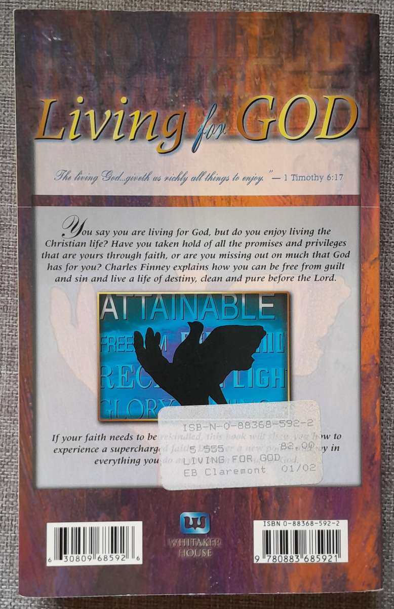 Living for God - Charles Finney (R30 discount if combined with another order)