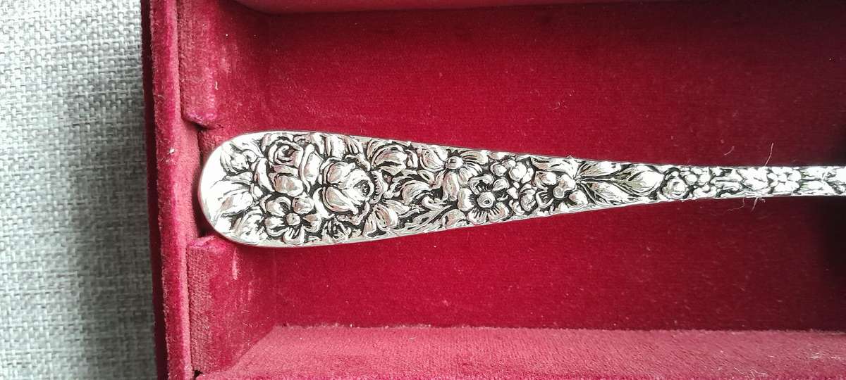 2 x very Large Godinger Silver dessert spoons