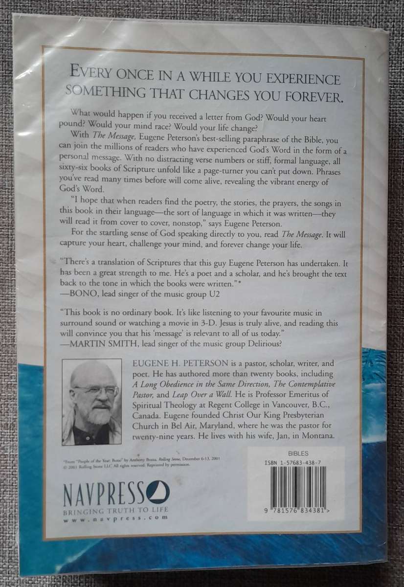 The Message complete Bible in contemporary Language - Eugene Peterson