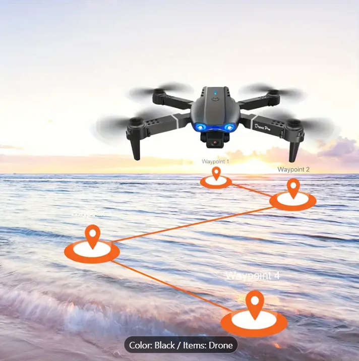 Drone E99 With 2 Cameras Foldable RC Remote Control 1080p Drone