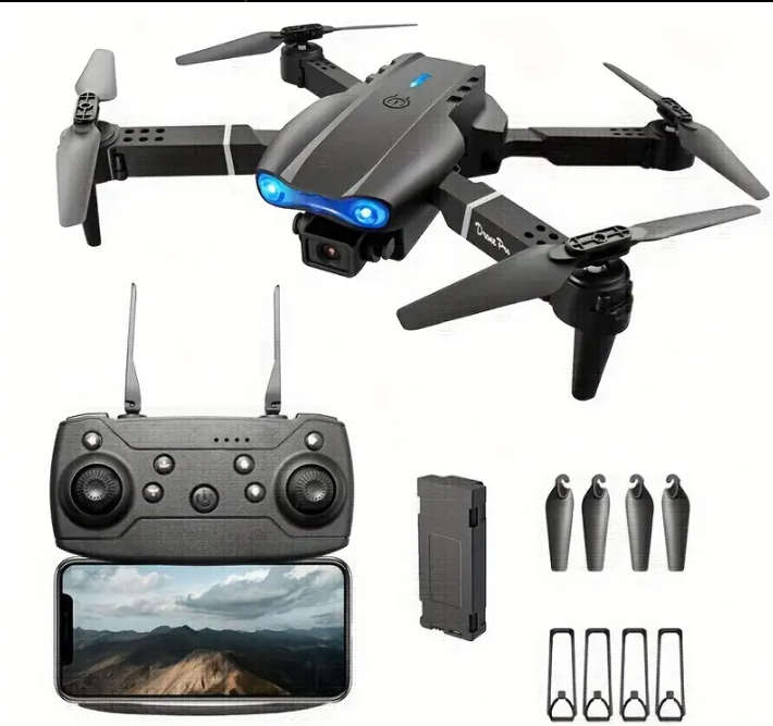Drone E99 With 2 Cameras Foldable RC Remote Control 1080p Drone