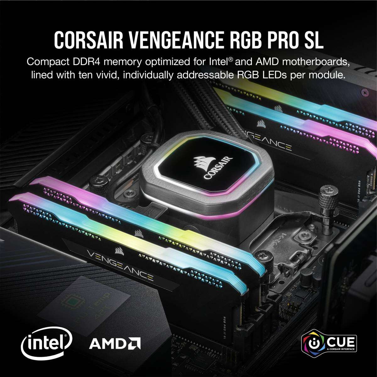 Corsair CMH16GX4M2D3600C18 Vengeance RGB Pro SL 16GB (2x8GB) DDR4-3600MHz