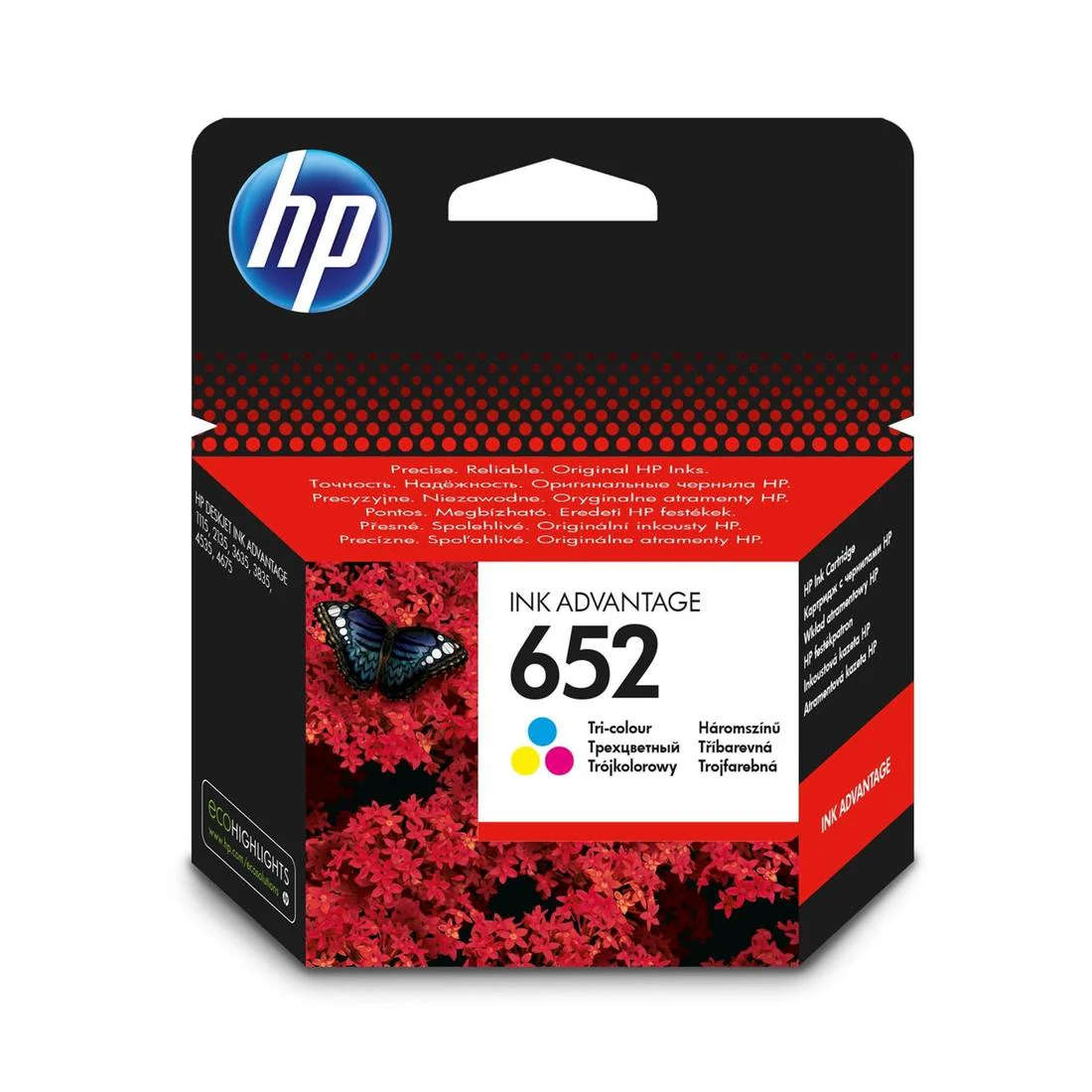 HP 652 Tri-Colour Original Ink Cartridge (F6V24AE)