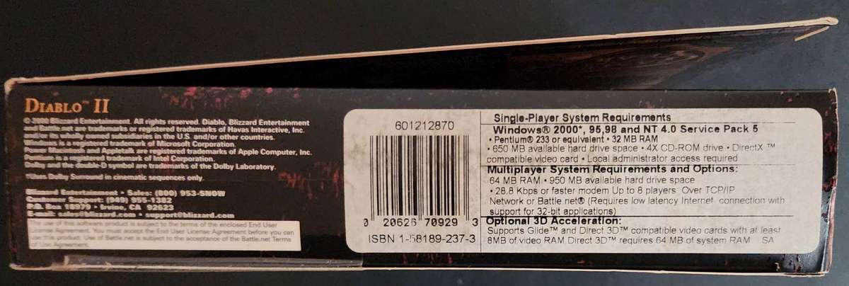 Diablo II - Big Box PC Game