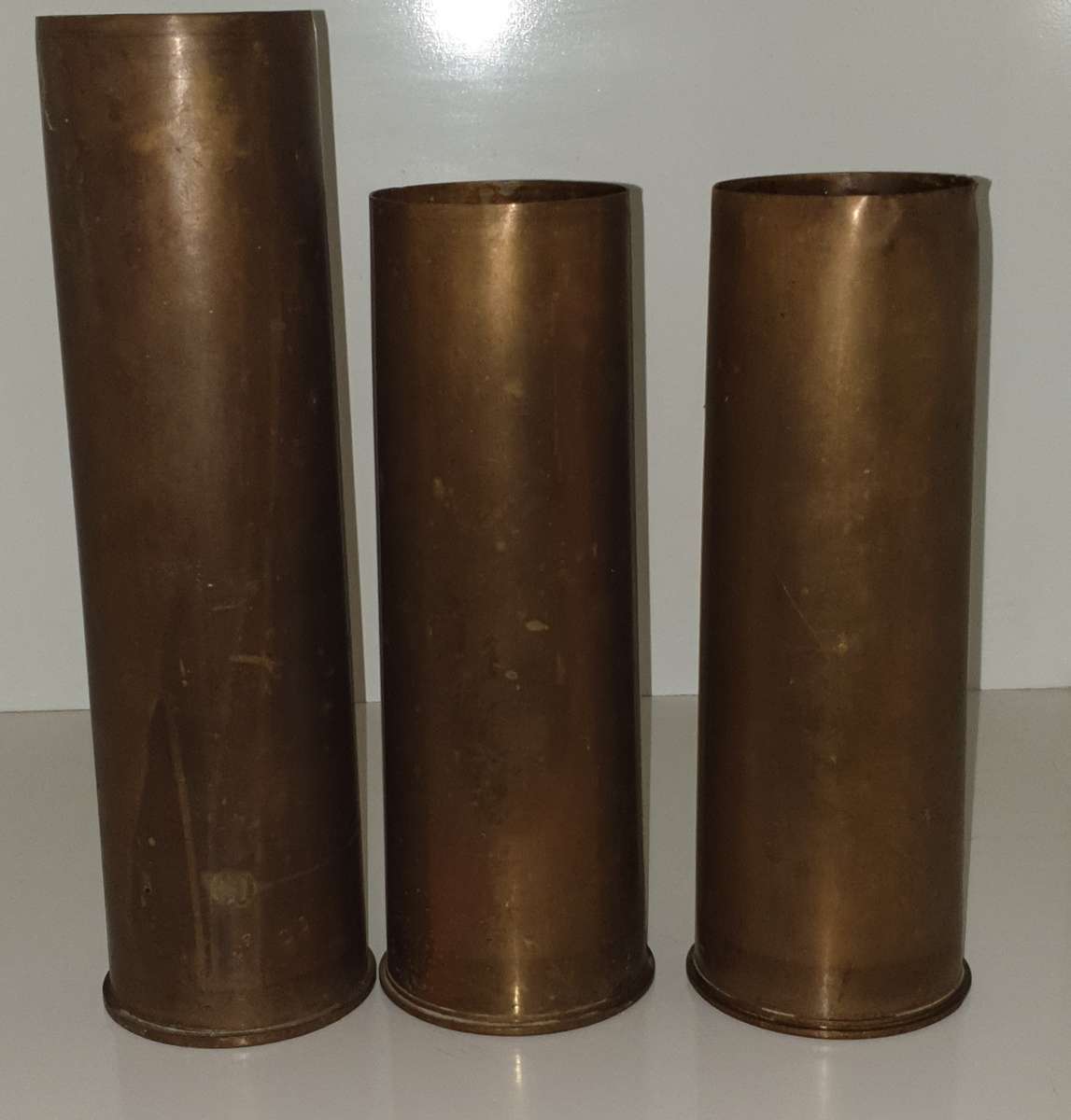 3 x BRASS SHELL CASINGS