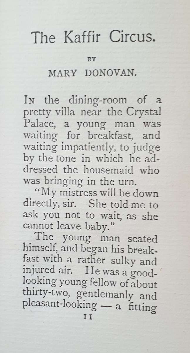*Very rare find* The K*ffir Circus, A South African Story - M. Donovan (1896)