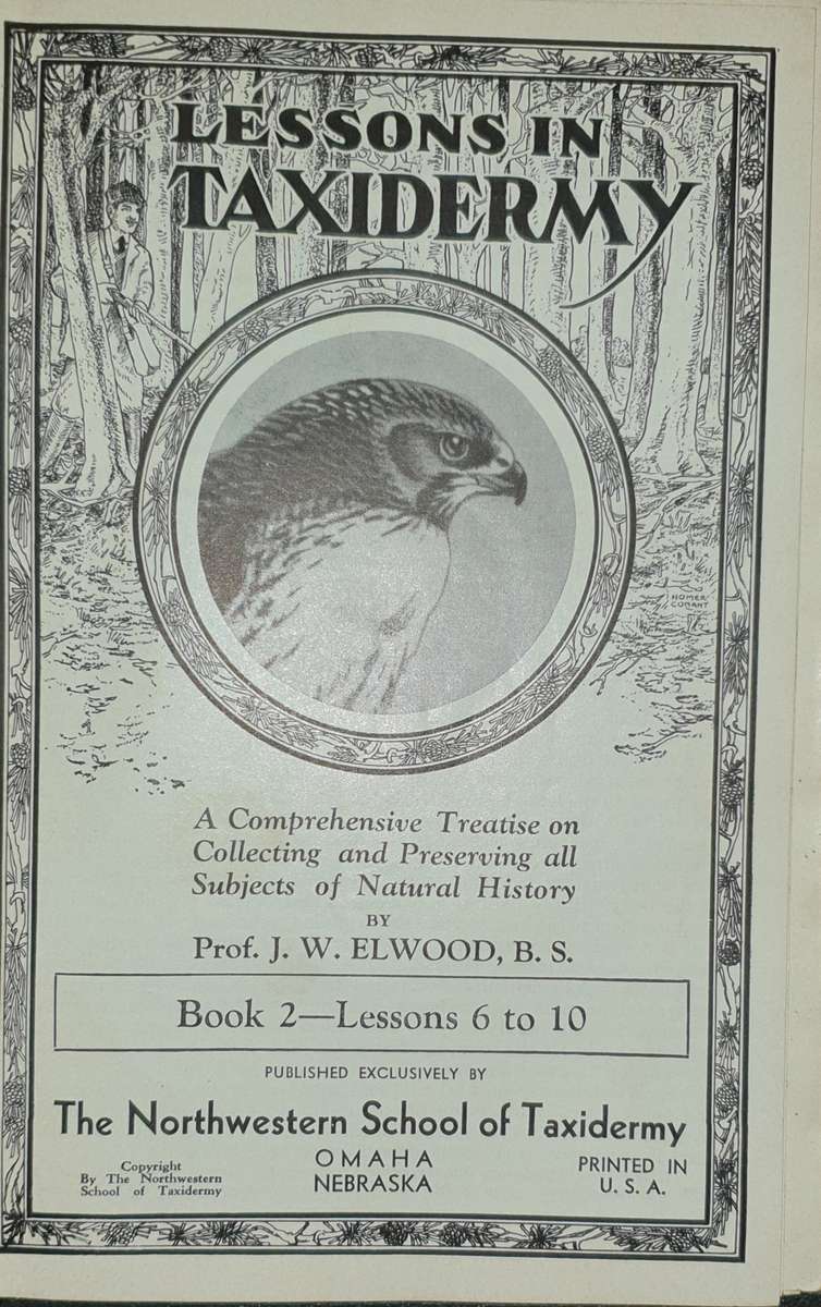 * 1914 * Lessons in Taxidermy - J.W. Elwood (Signed)