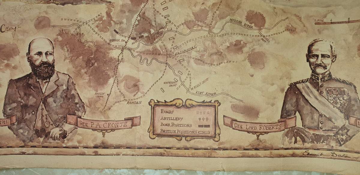 The Relief of Kimberley 1900, map on parchment.