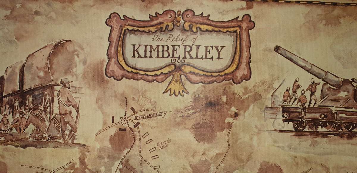 The Relief of Kimberley 1900, map on parchment.