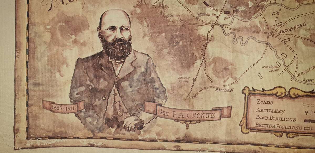 The Relief of Kimberley 1900, map on parchment.