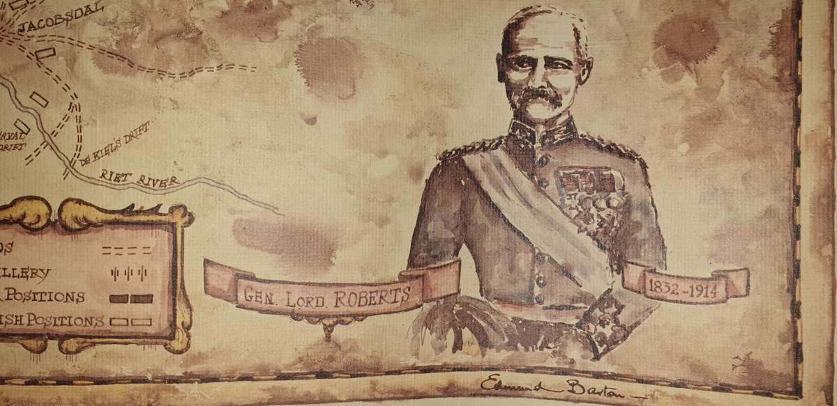 The Relief of Kimberley 1900, map on parchment.