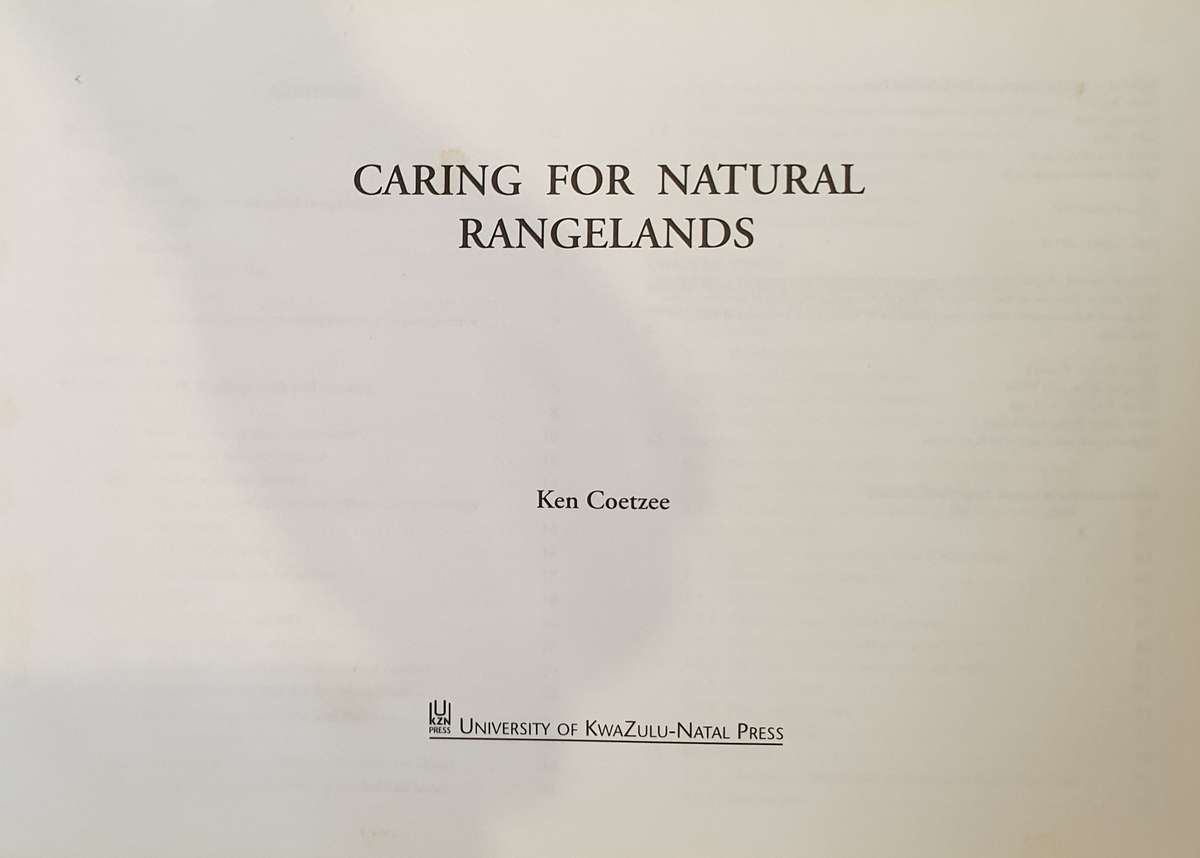 Natural Rangelands, Caring for...Ken Coetzee