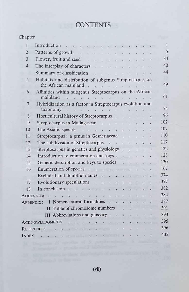 Streptocarpus - An African Plant Study. Hilliard & Burtt
