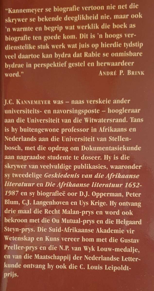 JAN RABIE - J. C. Kannemeyer