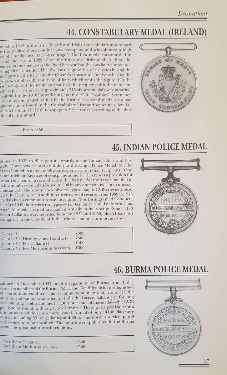 The Medals Year Book  A-Z of Medals, fully illustrated price guide (1995) Includes S.A.