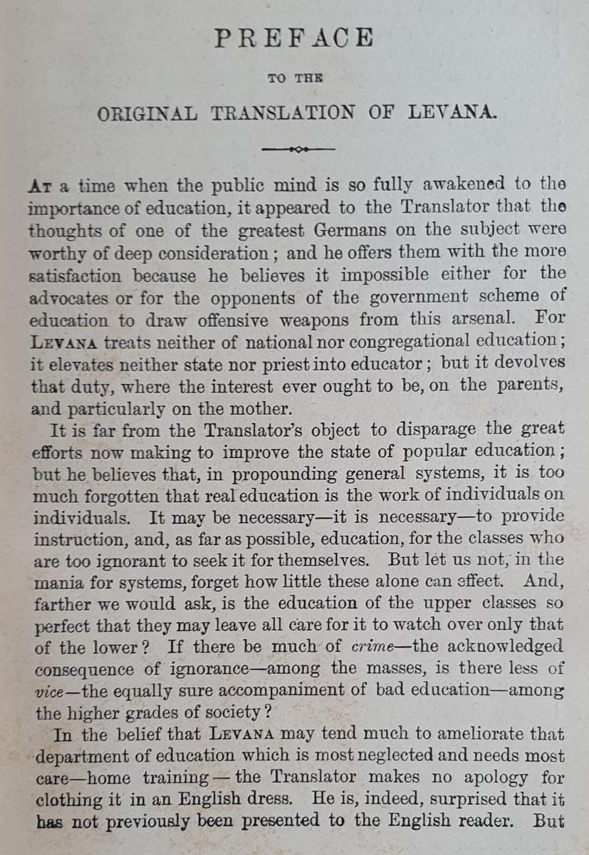 * 1901 * Richter's Levana or The Doctrine of Education