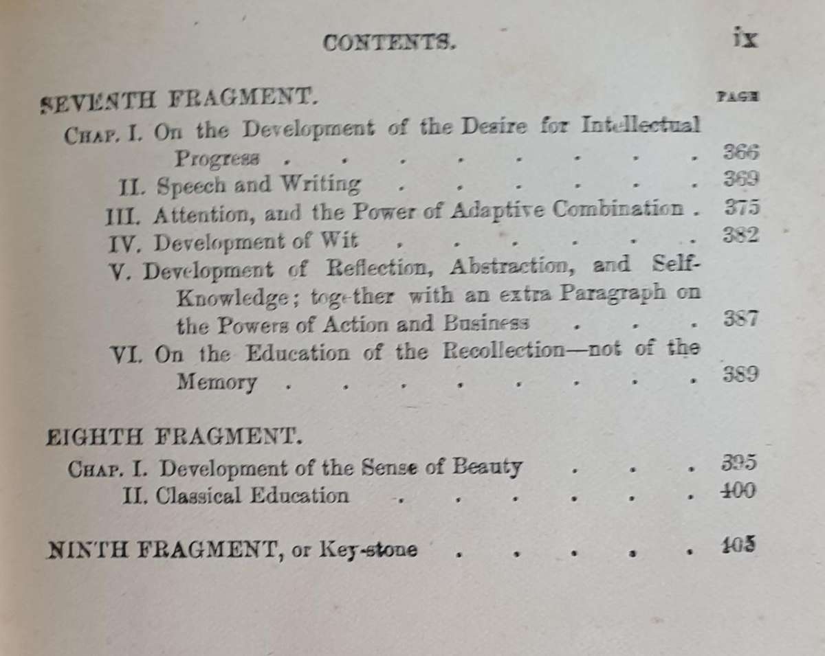 * 1901 * Richter's Levana or The Doctrine of Education