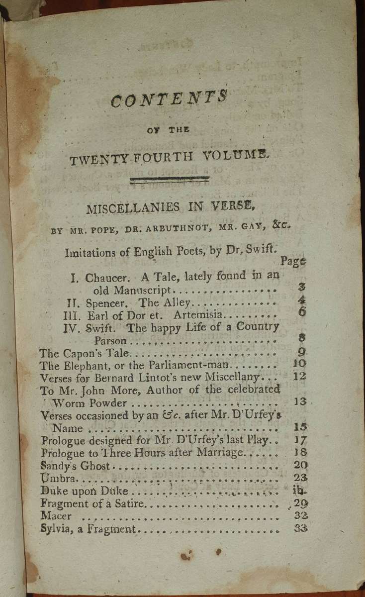 *1802 / 03 - The Works of Rev. Jonathan Swift (3 Volumes)