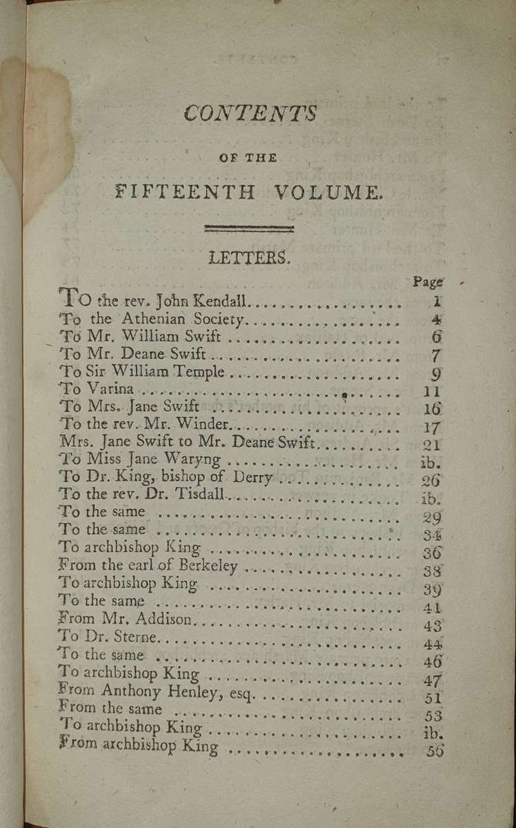 *1802 / 03 - The Works of Rev. Jonathan Swift (3 Volumes)