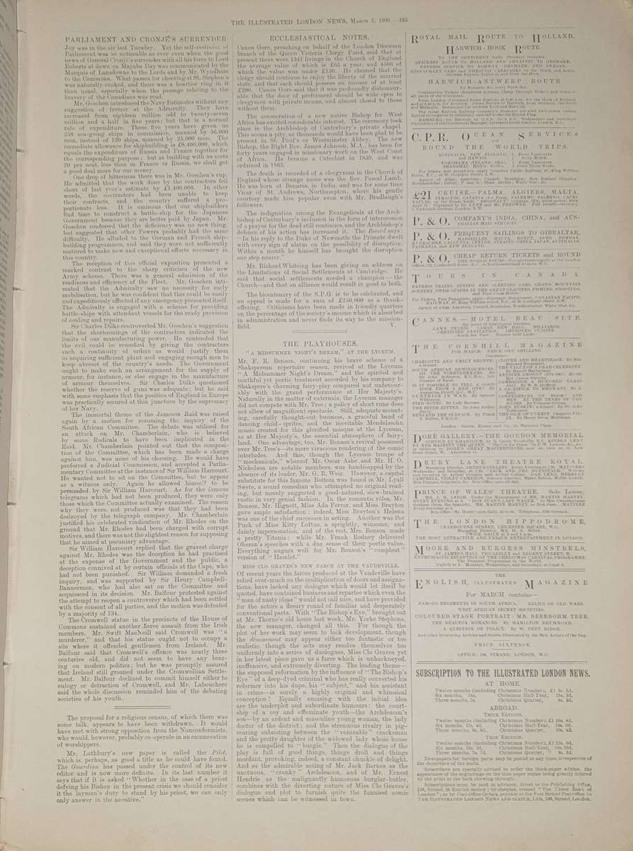 March 3, 1900, Anglo-Boer-War. THE ILLUSTRATED LONDON NEWS