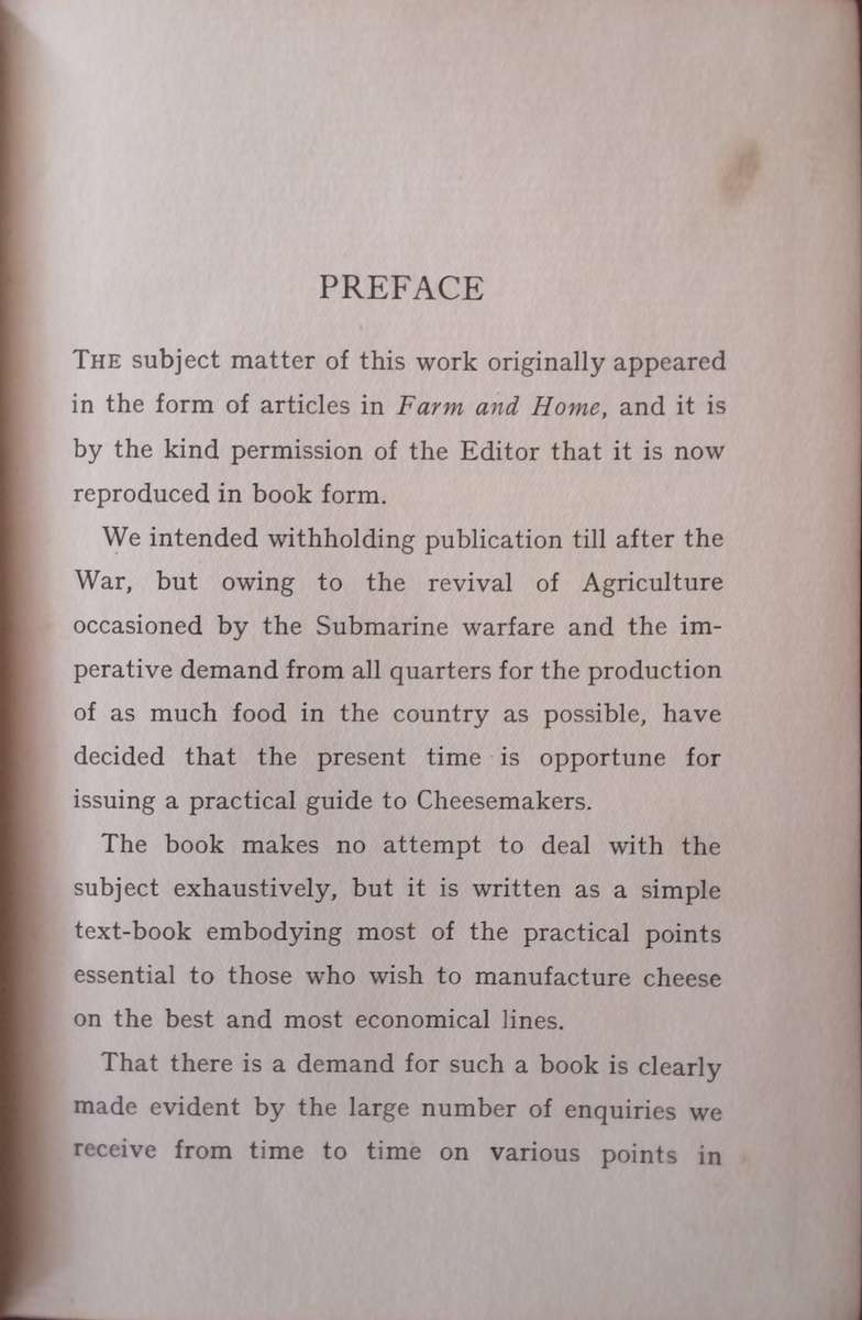 * 1917 * Practical Cheesemaking - A General Guide to the Manufacture of Cheese