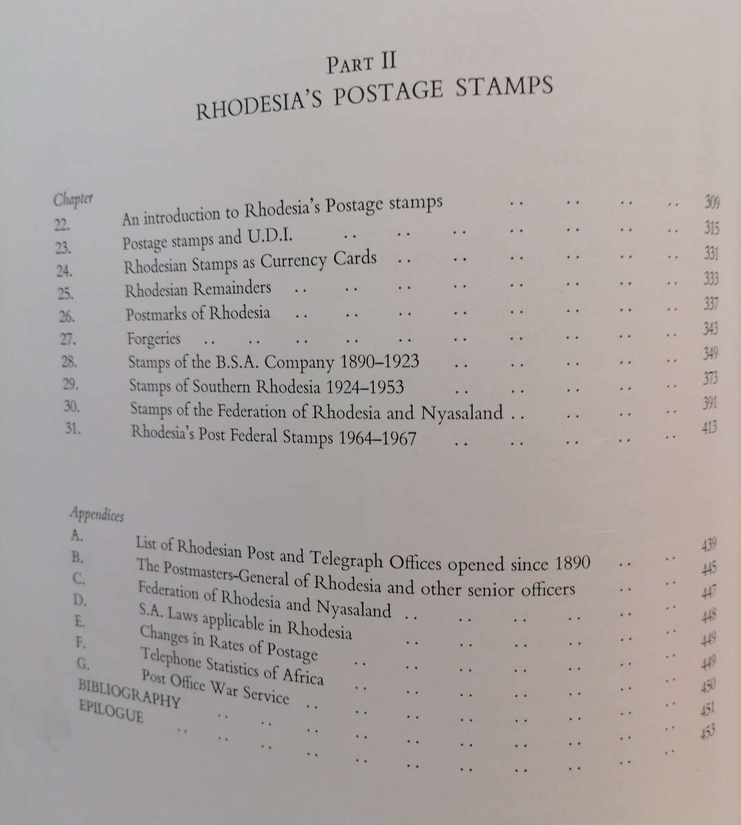 Rhodesia - A Postal History, It's Stamps, Posts & Telegraphs.