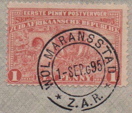 Very scarce ZAR ABW cover with Wolmaransstad cancellation in used-condition