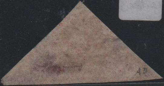 1855 COGH 1d Perkins Bacon Triangle in VFU-condition
