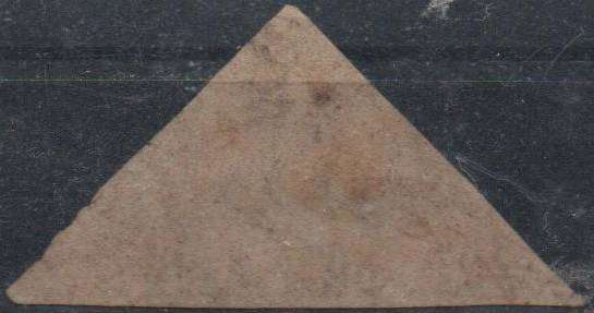 1864 COGH scarce deep brown red 1d De La Rue Triangle  in VFU-condition
