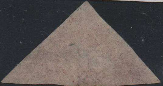 1863 COGH brownish red 1d De La Rue Triangles (SACC 14b) in FU-condition