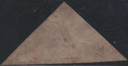 1863 COGH brownish red 1d De La Rue Triangle (SACC 14b) in FU-condition