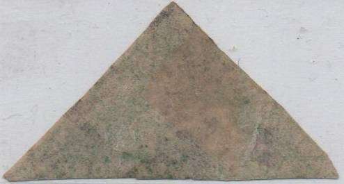 1863 COGH bright emerald green 1s De La Rue Triangle (SACC 17) in FU-condition