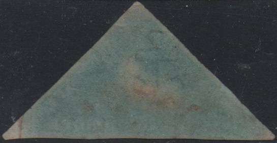 1853 COGH deep blue on deeply blued paper 4d Perkins Bacon Triangle in VFU-condition