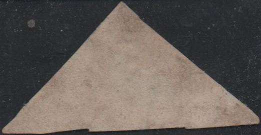 1855 COGH deep rose 1d Perkins Bacon Triangle (SACC 5b) in FU-condition