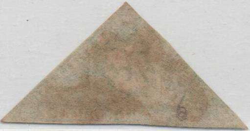 1858 COGH scarce bright yellow green 1s Perkins Bacon Triangle in VFU-condition