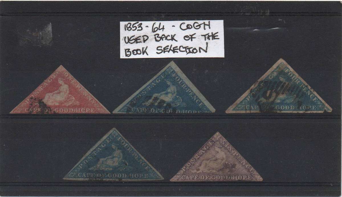 1853-63 COGH back of the book triangle selection in used-condition