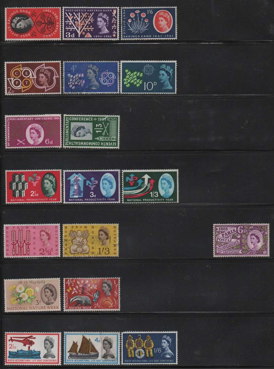 1961-63 - QEII Selection of sets/issues in MNH/MM/VFU-condition