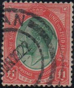 1916 Union KGV 1 pound in VFU-condition