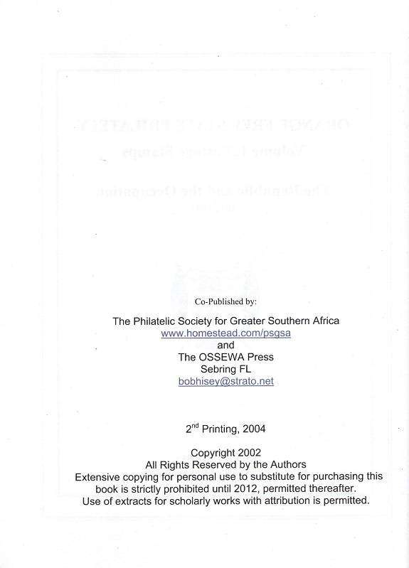 2004 The ultimate OFS Philately guide in very good used-condition. Scarce!