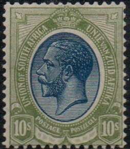 1913-26 Union KGV 10s in perfect mint condition with the slightest trace of hinge disturbance