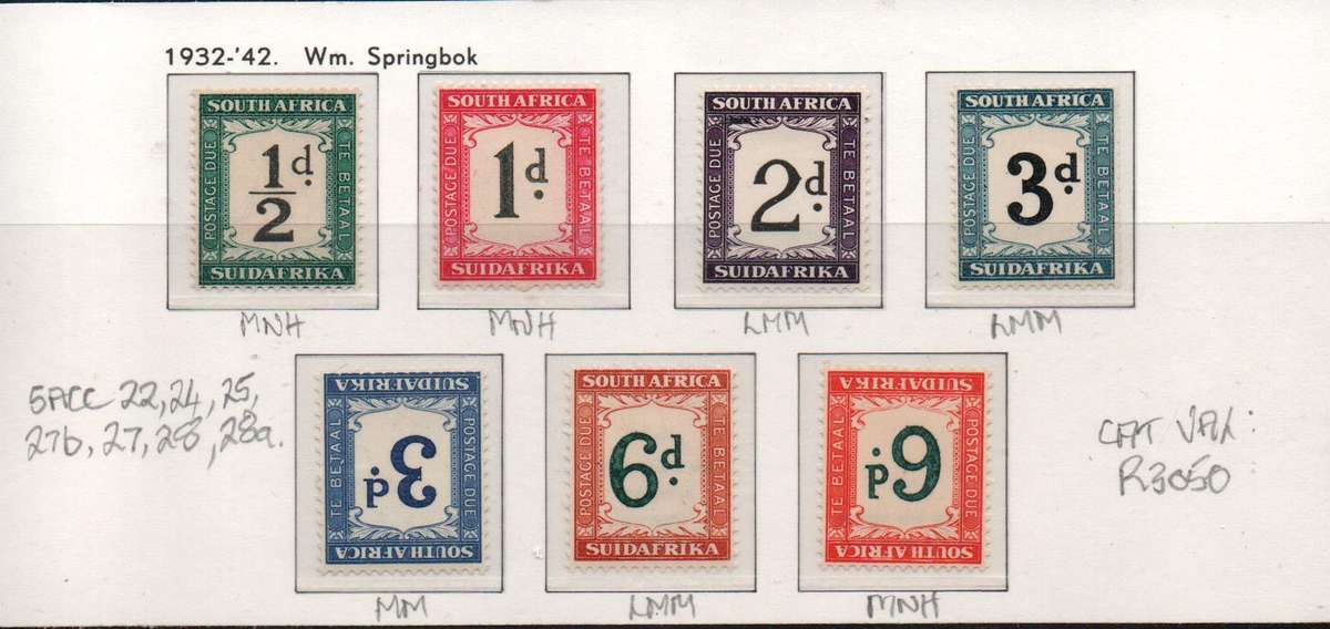 1932 Union Postage Due full set in MNH/MM-condition