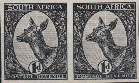 1929 Union Darmstadt Trial - Black Booysens Essay pair in MNH-condition