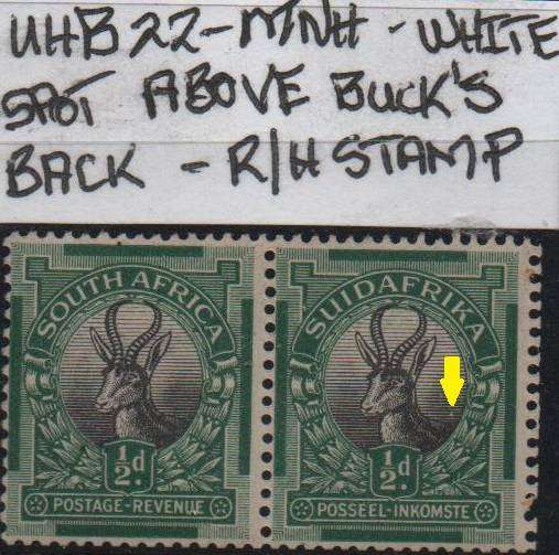 1926 Union London Printing - 1/2d pair with variety in MNH-condition