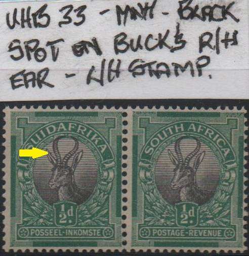 1926 Union London Printing - 1/2d pair with variety in MNH-condition