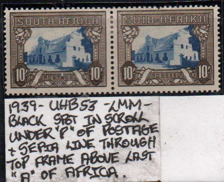 1939 Hyphenated Definitive 10s-pair with varieties in LMM-condition