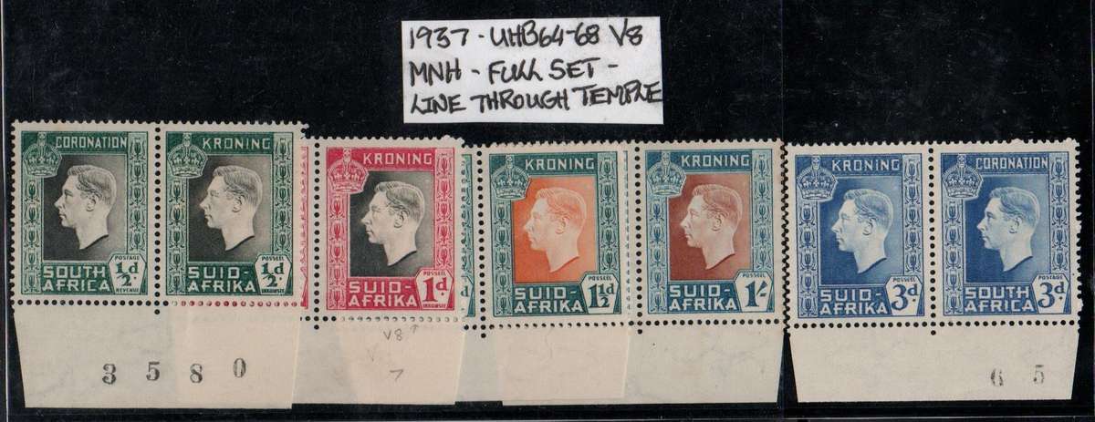 1937 KGVI Coronation full set with listed variety in MNH-condition