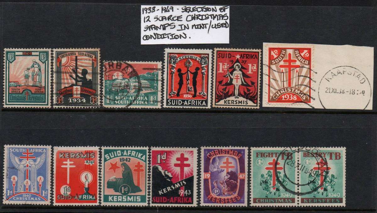 1933-49 Union rare Christmas Stamp selection in mint/used-condition