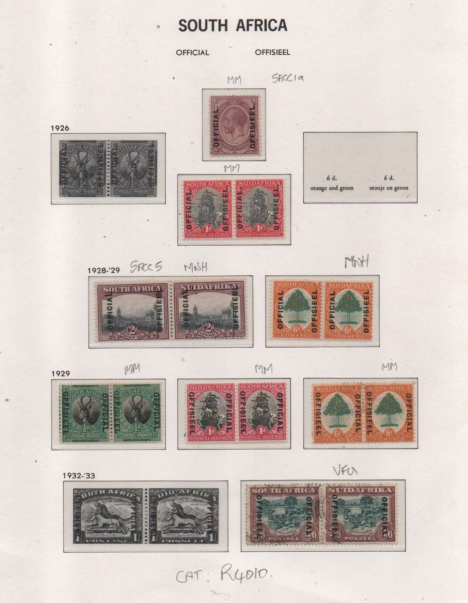 1926-33 Union Official collection in MNH/LMM/VFU-condition