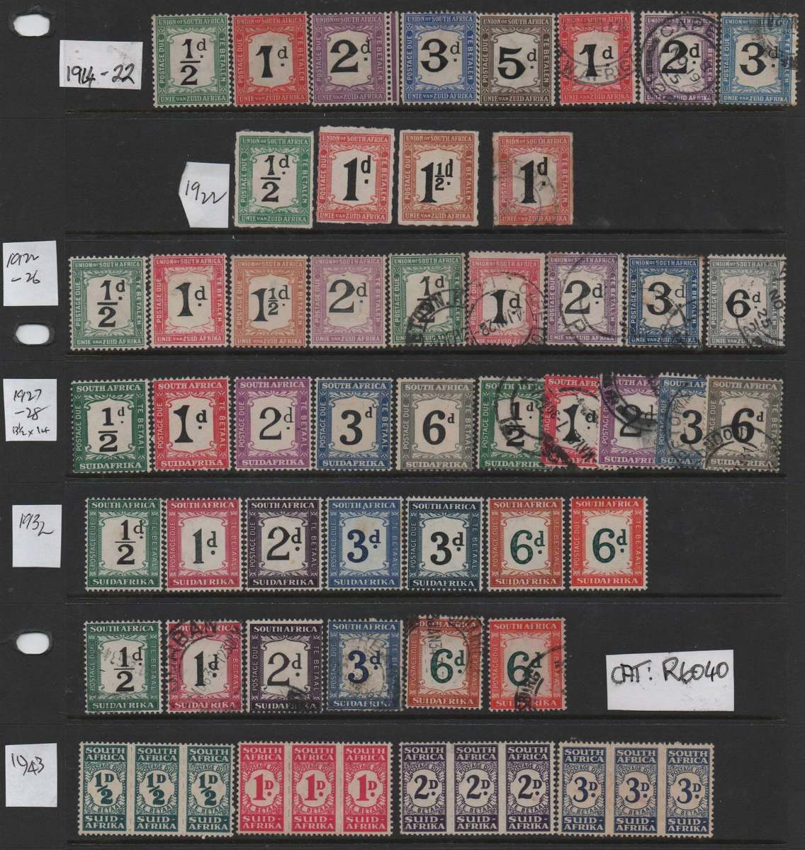 1914-43 Union Postage Due collection in MNH/LMM/VFU-condition
