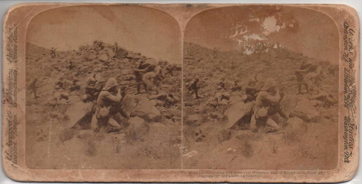 Very scarce ABW battlefield photo of Wepener skirmish in used-condition